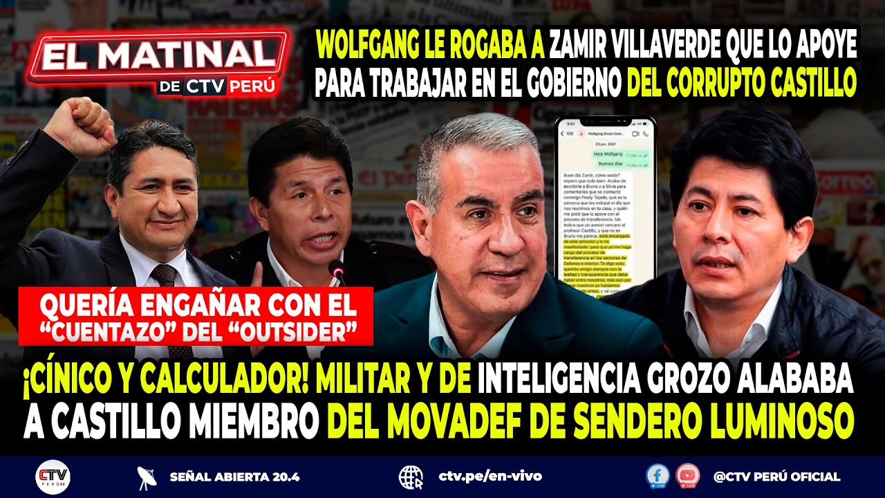 “El Matinal de CTV Perú” En vivo 17/03 Wolfgang Grozo le rogaba a Zamir Villaverde