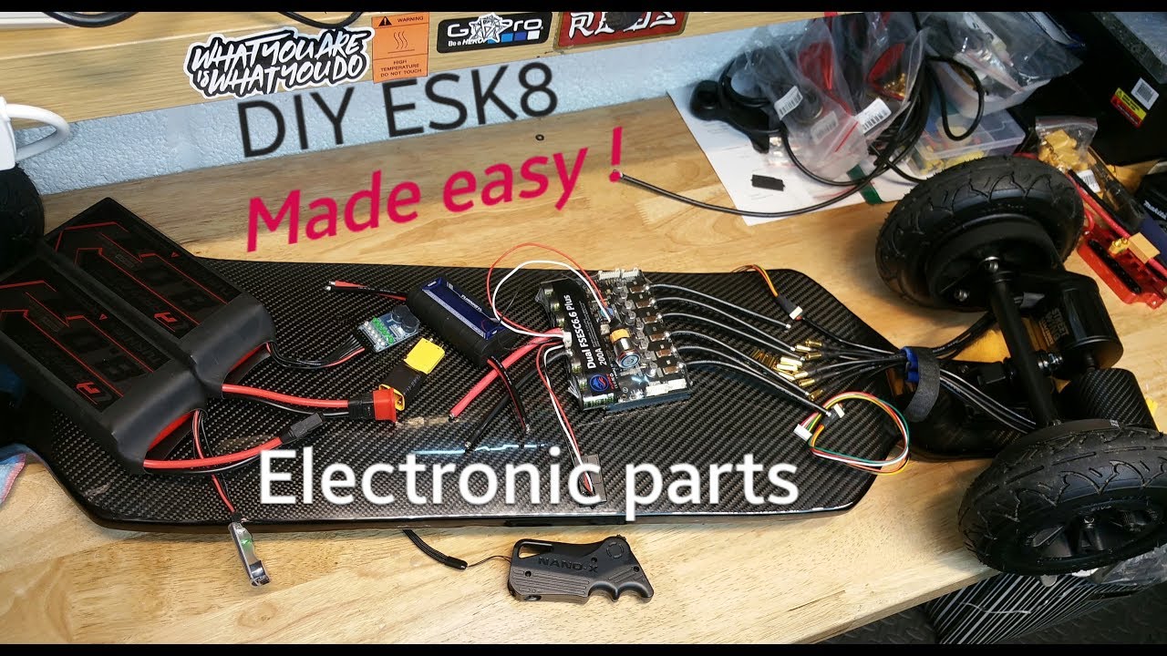 Electronics required for DIY electric skateboard. Beast video 9
