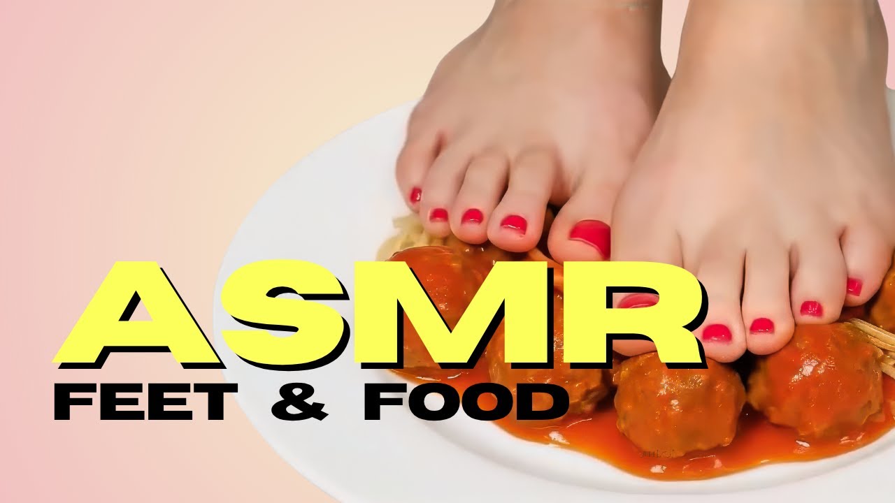 FEET ASMR | Relaxing Feet Squishing Food Video Compilation | No Music | No Talking