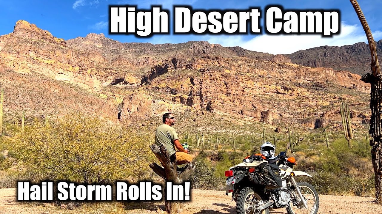 High Desert Camp Exploring/Rain, Hail, & Snow!