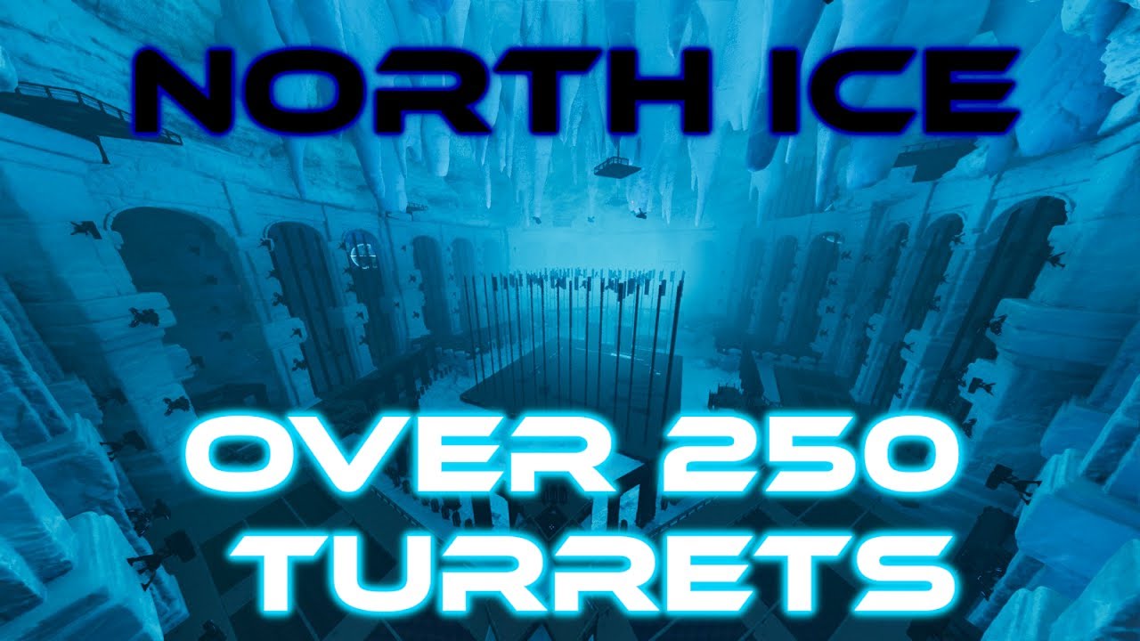 Center North ICE moonpool defense 250+ turret setup - ARK Ascended