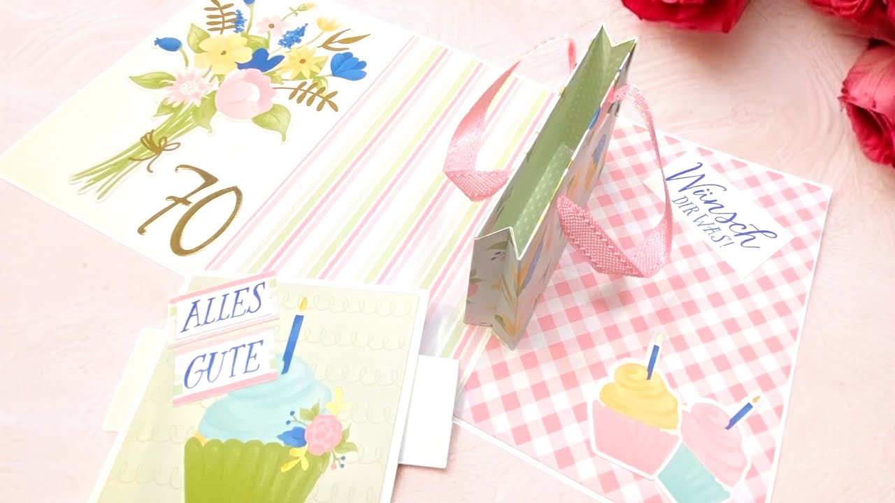 Geburtstagskarte zum runden Geburtstag basteln/ mit Pop-Up-Element für ein Geldgeschenk/ Stampin`Up!