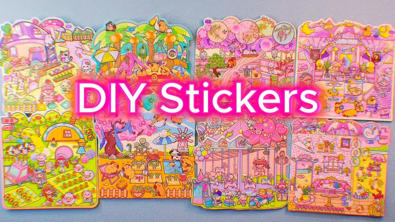 DIY Sticker Series 11 - 🍊 Capybara Mini Sticker Set pt 1 🌟 #compilation #sticker #decorate #capybara