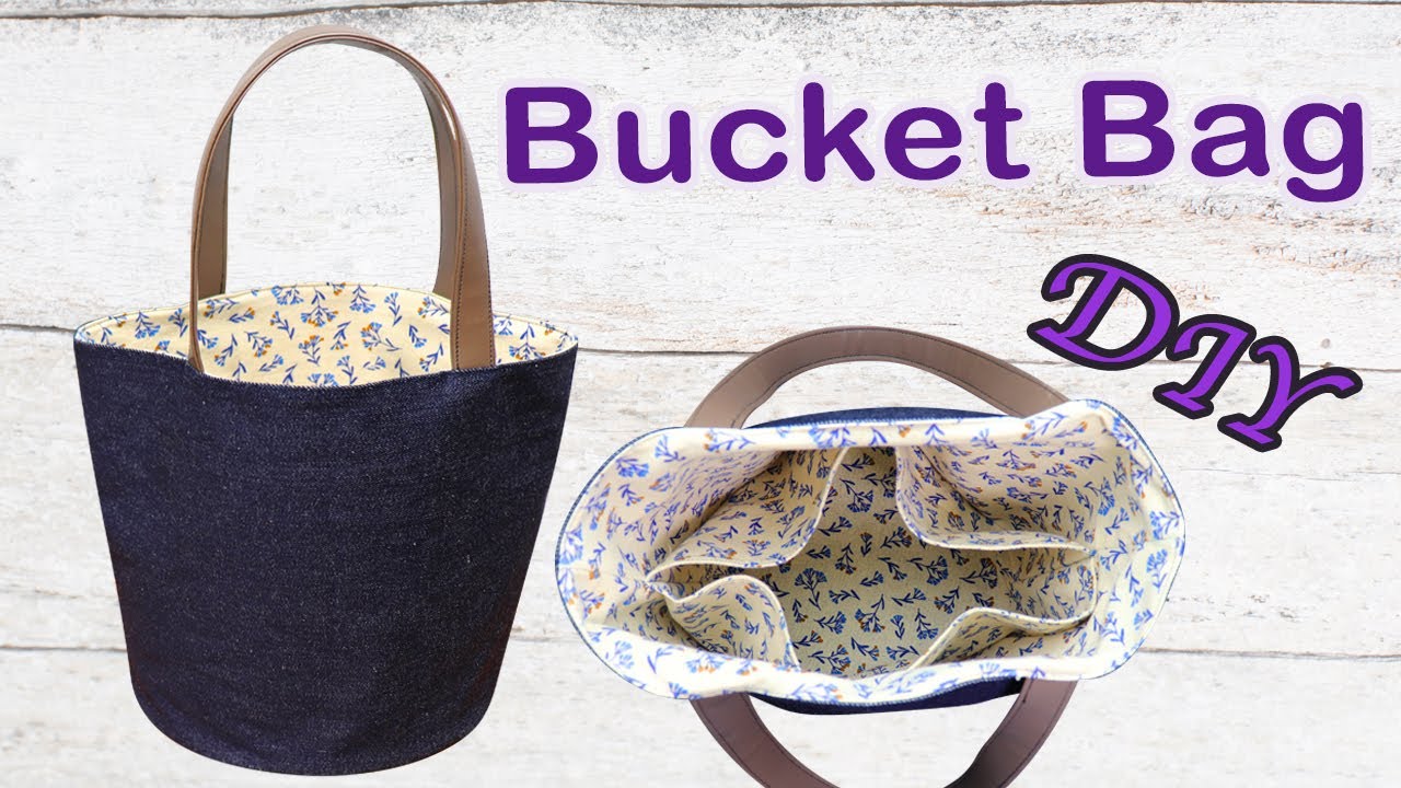 DIY Bucket Bag | Sewing Project | sewing bag tutorial | กระเป๋าผ้า | ミシンバッグ | bolsa de costura