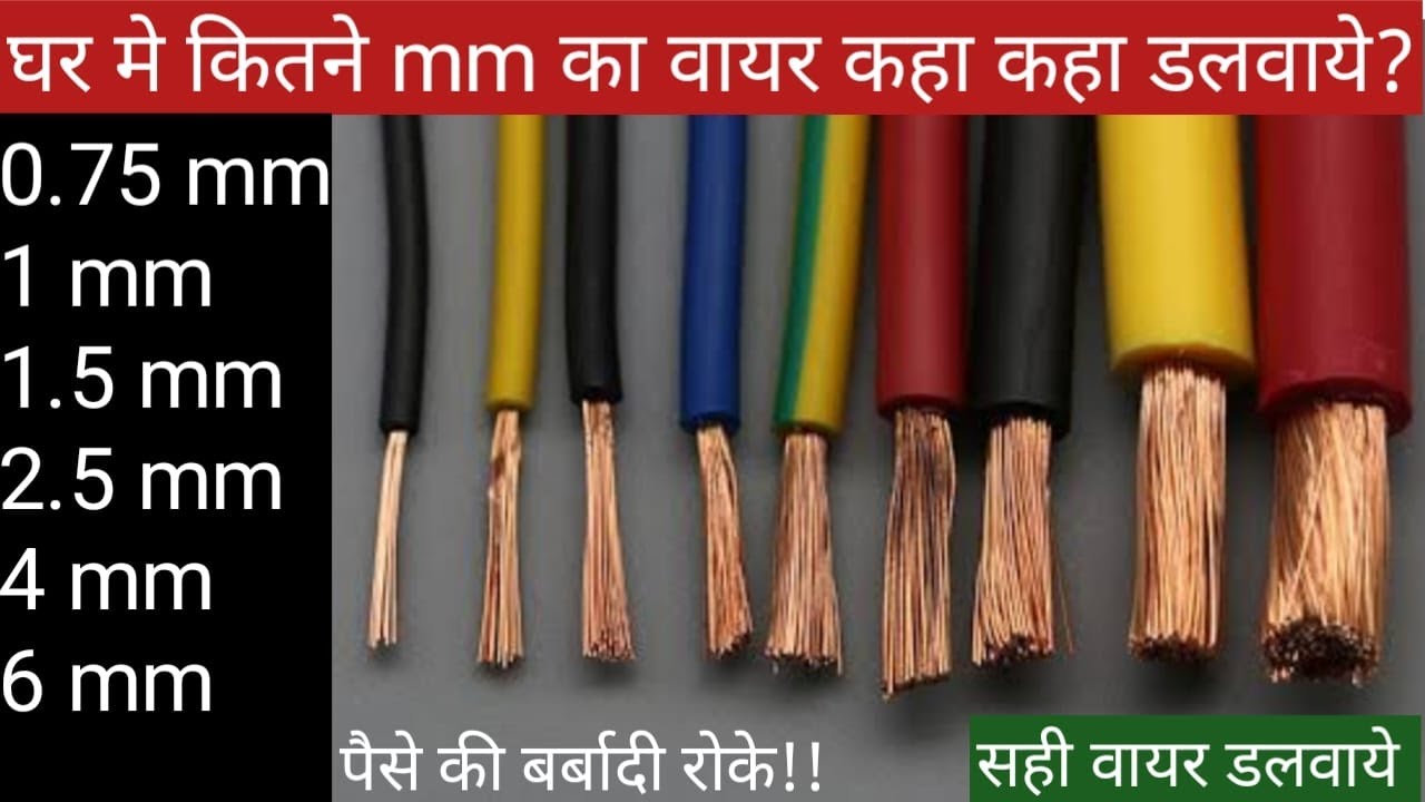 House Wiring me Kitne mm ka Wire Lagta hai ? Wire Size Calculation। Electrical Wire Fitting।