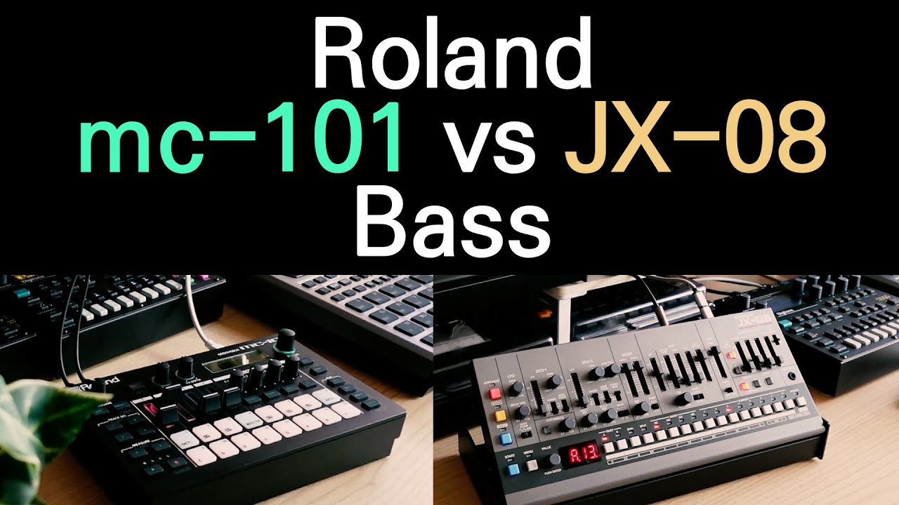 Roland mc-101 vs JX-08 - Bass (Sound Demo)