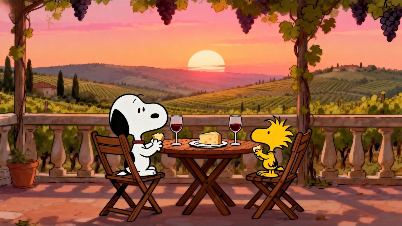 Evening Jazz by the Vineyard  🍇 Relaxing Tuscany Countryside Music for Study, Work & Calm Moments