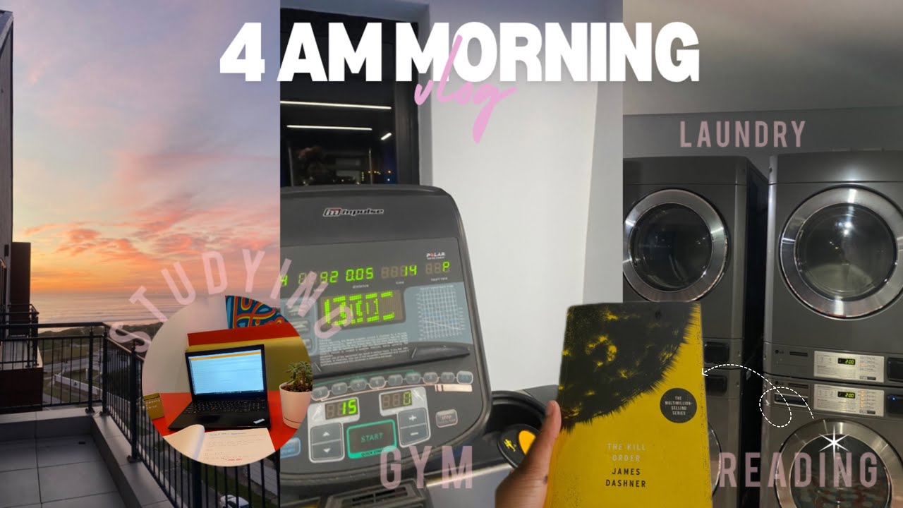 4 AM *Productive* morning vlog:Building healthy habits |South African youtuber