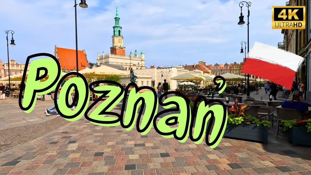 🇵🇱  Poznań Walking Tour 4K part I | Poznań Poland spacer wirtualny