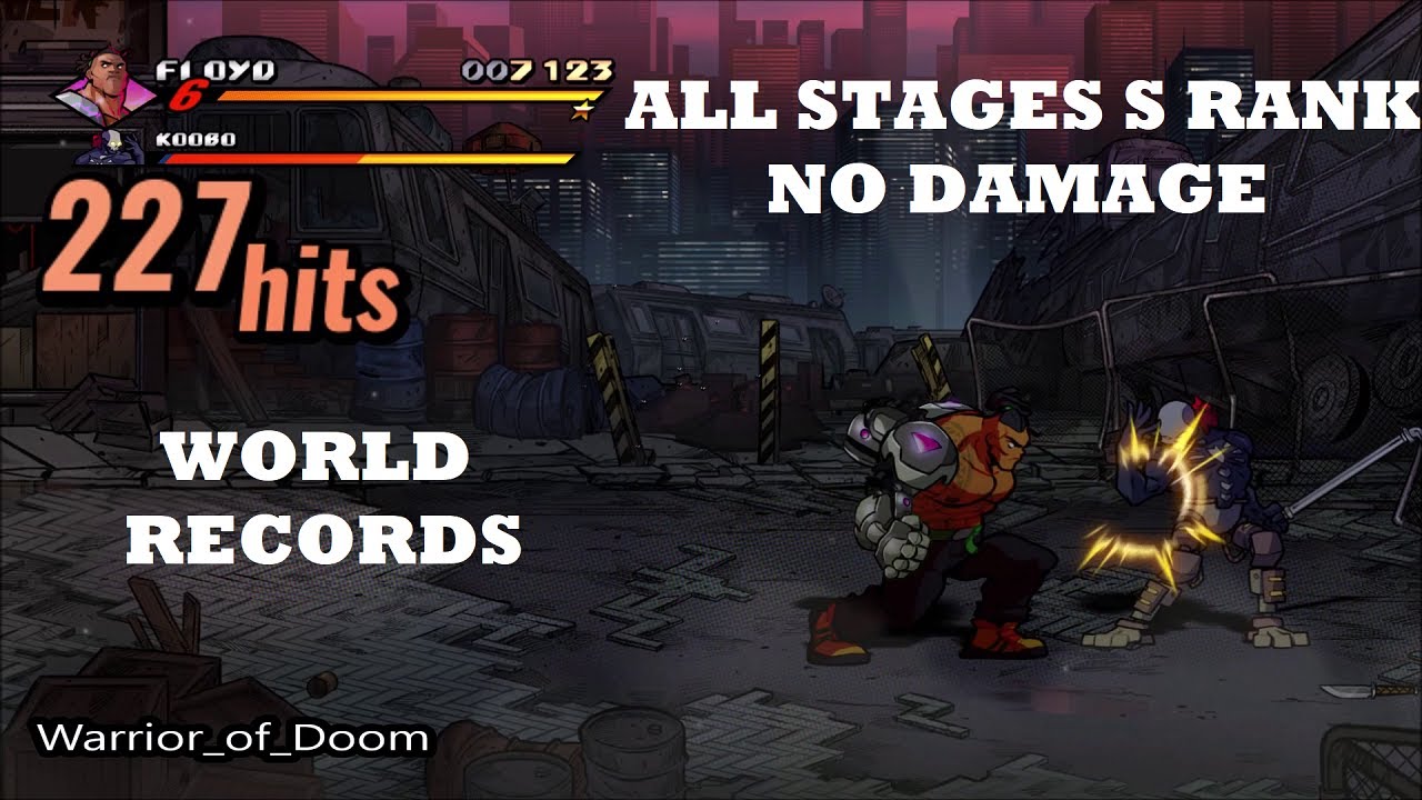 Streets of Rage 4 | No Damage S Rank All Stages | World Records High Scores