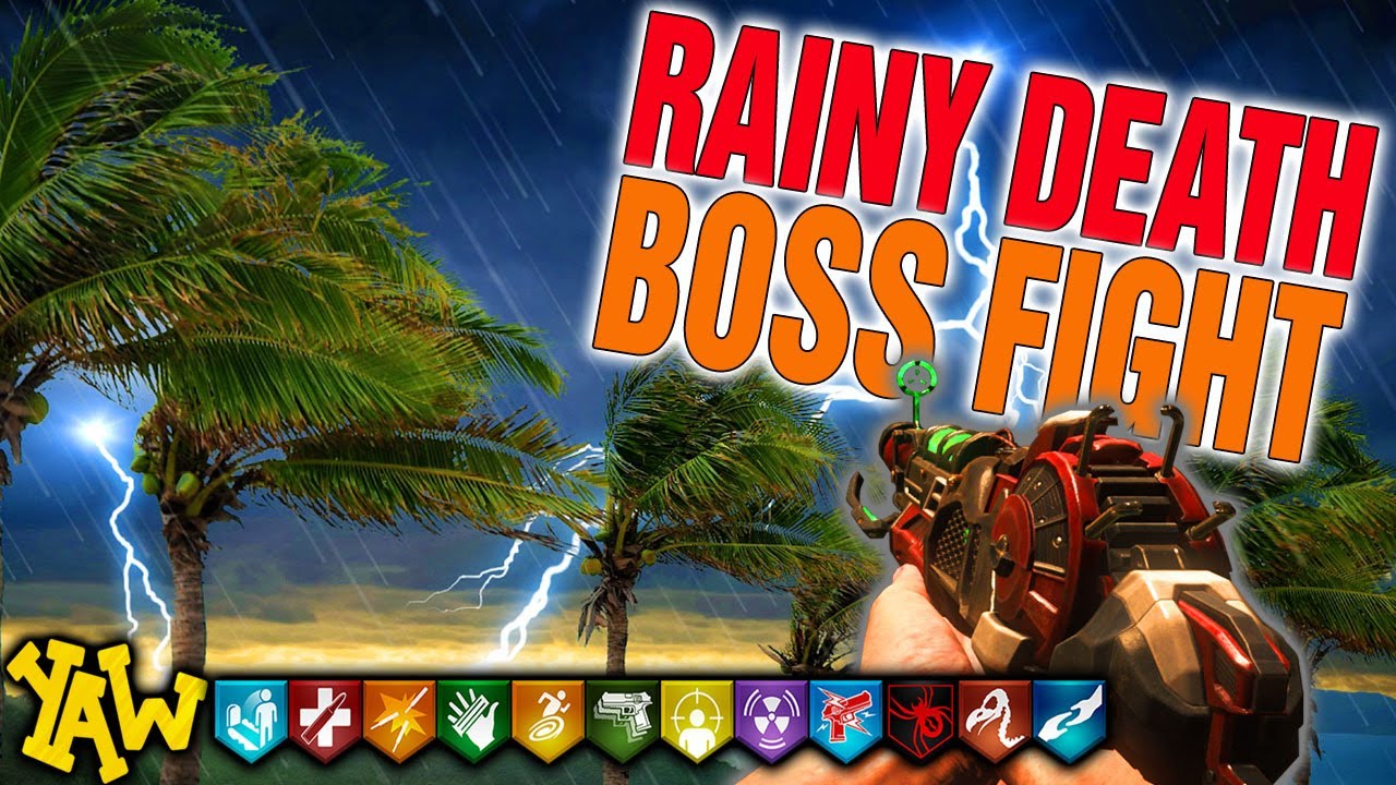 RAINY DEATH...FULL EASTER EGG WITH BOSS FIGHT (Call of Duty Zombies Gameplay)