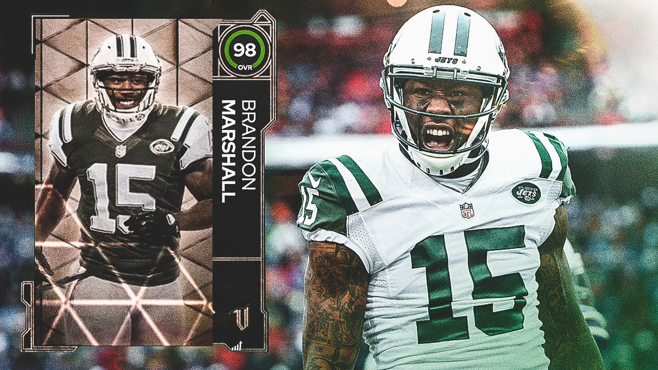 MADDEN 22 BRANDON MARSHALL VETERAN GAMEPLAY JETS THEME TEAM