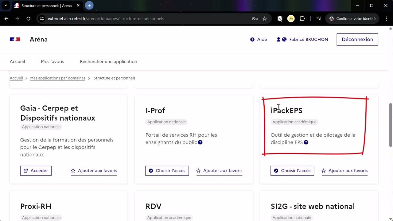 [tuto iPackEPS] Connexion via le portail nouveau ARENA