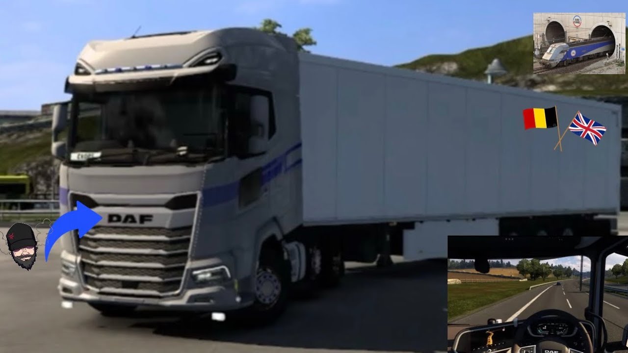 Trip from Belgium back to the UK | Using a DAF XG+ | trucking video 3 #eurotrucksimulator2 #daf 