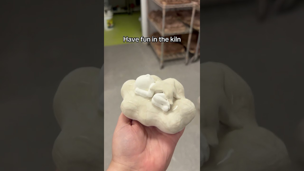 Have fun in the kiln! #ceramic #pottery #sculpture #artist #kiln #ceramicart #figurine #trinket