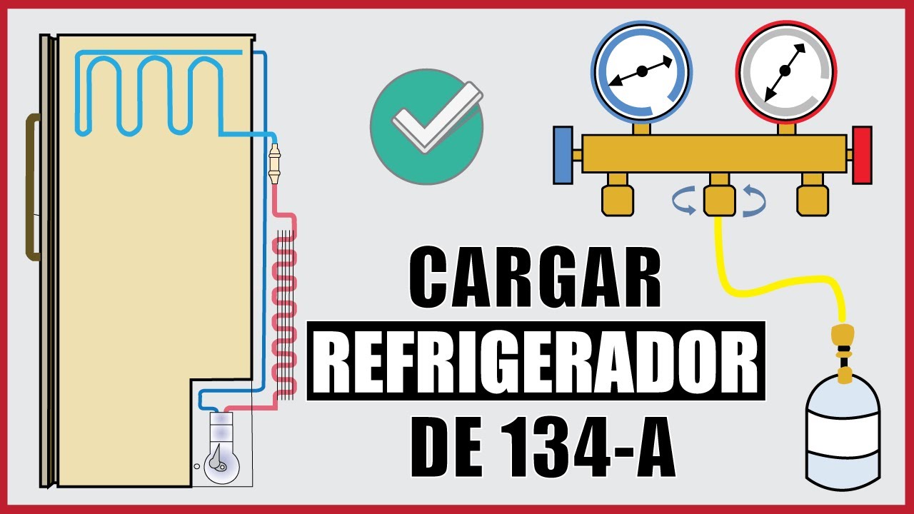 COMO CARGAR DE GAS A UN REFRIGERADOR (Para principiantes) ✅