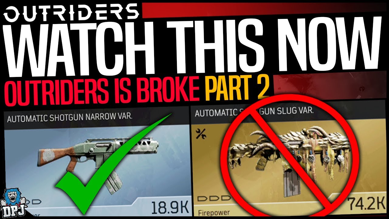 OUTRIDERS IS BROKE PART 2 - WATCH THIS NOW - Low Level Rares Vs High Level Endgame Weapons