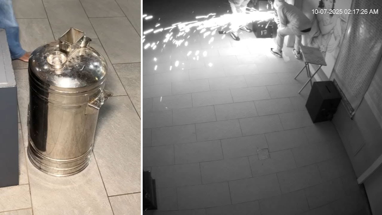 Video shows thieves using power tool to steal from Bay Area Hindu temple