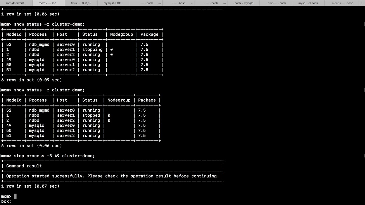MySQL Cluster Manager -- Introducción