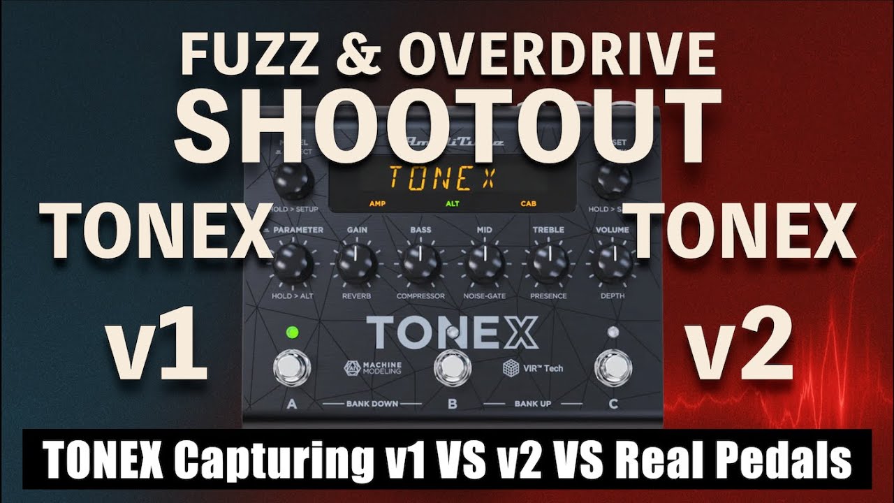 TONEX v1 vs v2 capturing | Fuzz & Overdrive Shootout with the Originals #tonex #guitarpedals