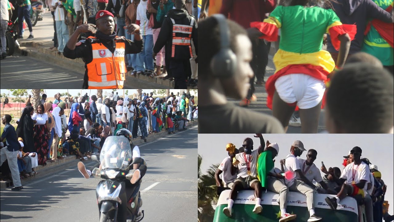 Parade après la victoire des lions à la corniche 