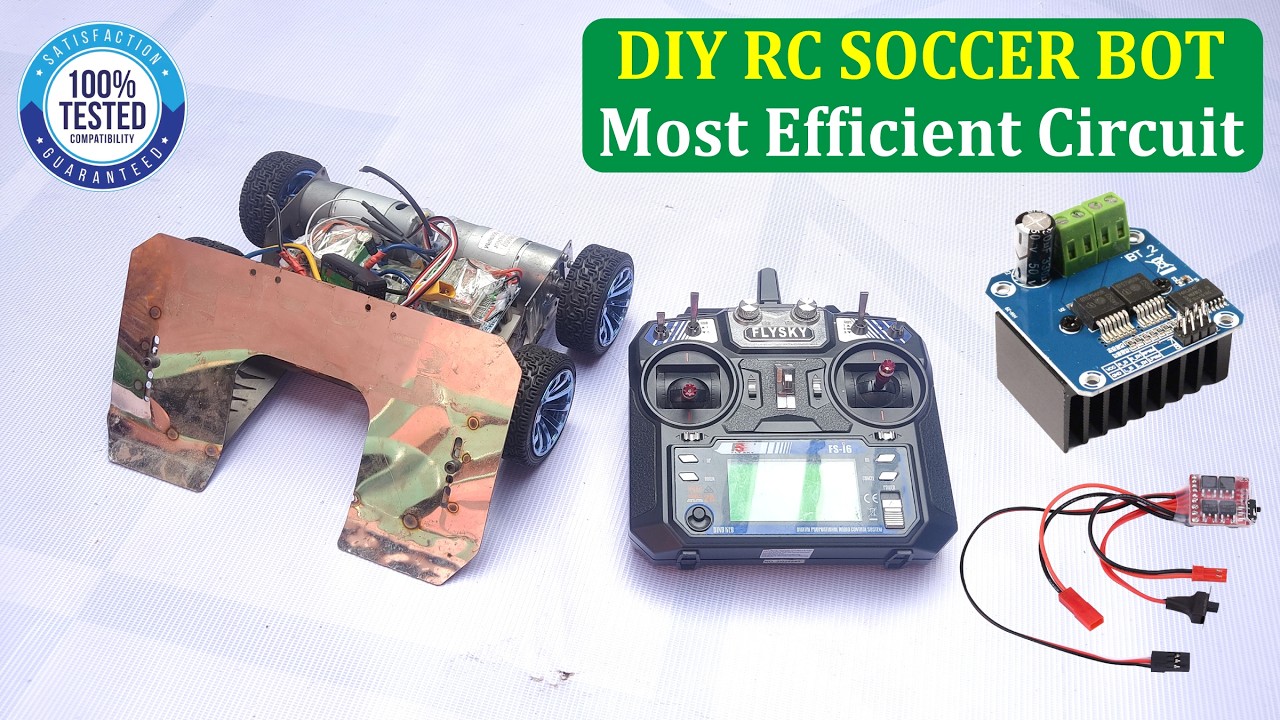 How to Make RC Soccer Bot using BTS7960 and 20A Brushed ESC | How to Make Soccer Bot