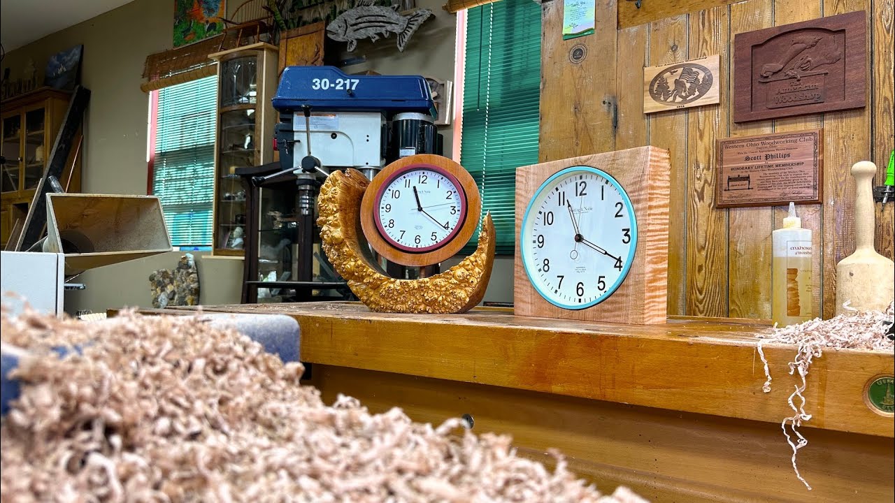 The American Woodshop 3104- Turned Clock Spinning Time: