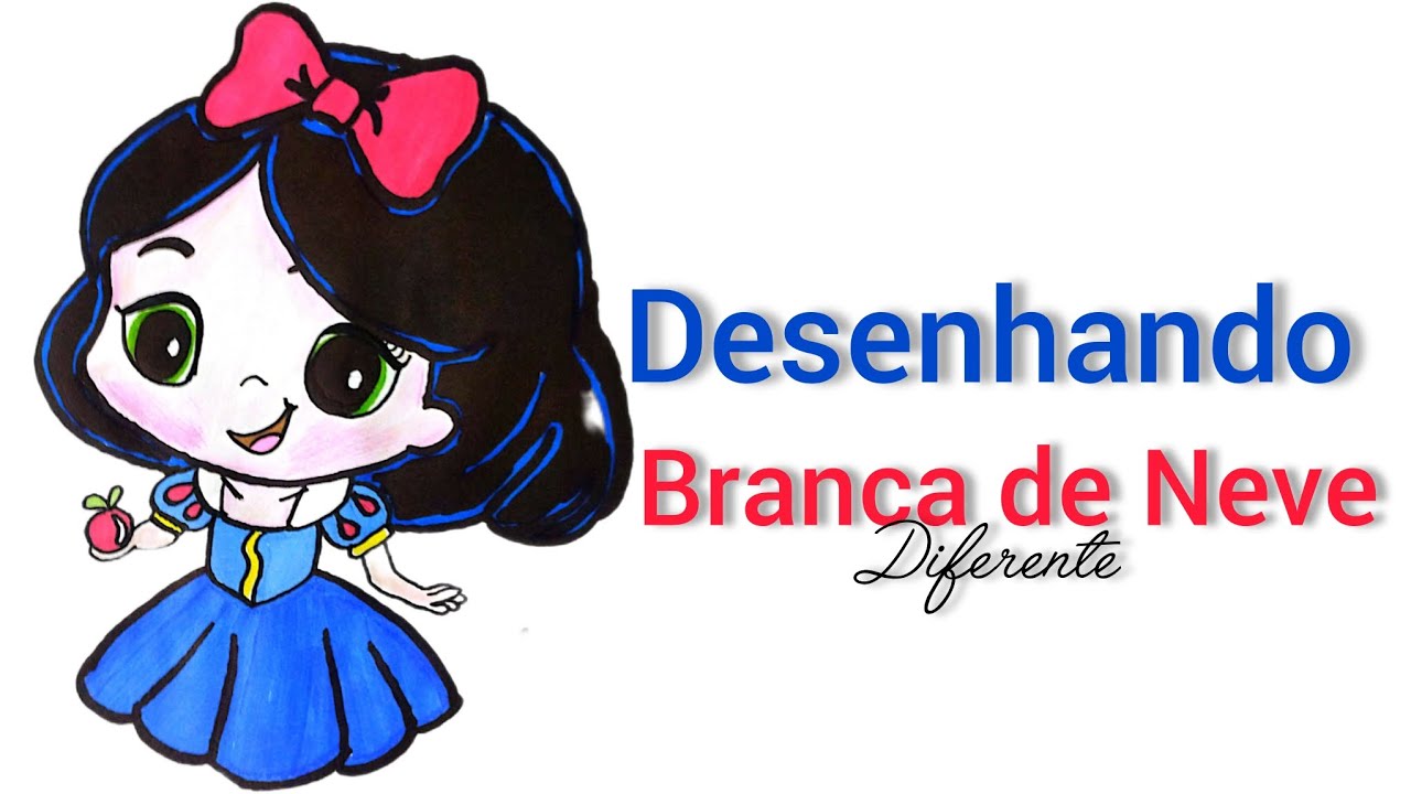 Como desenhar Branca de Neve diferente #cute #drawing #pain #cartoon #kpop #satisfying 
