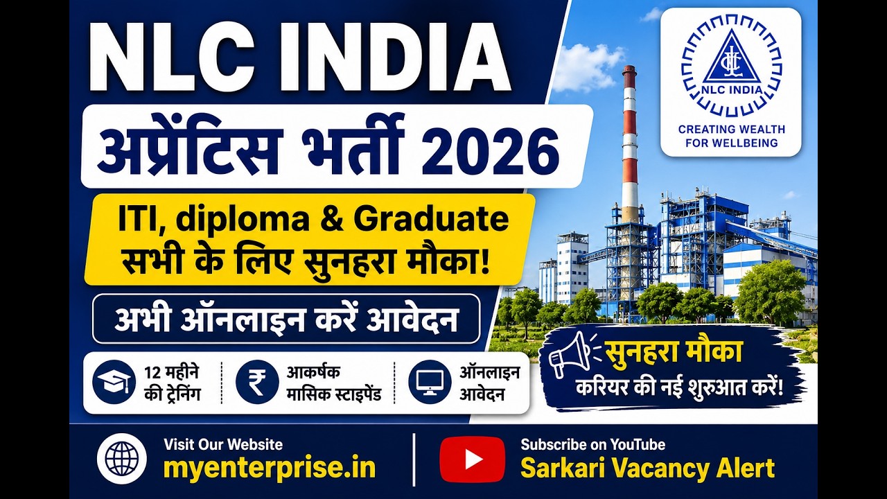 NLC India Apprentice Bharti 2026 for 1235 Vacancies | ITI, Diploma, Graduate | Last Date 11 Aug