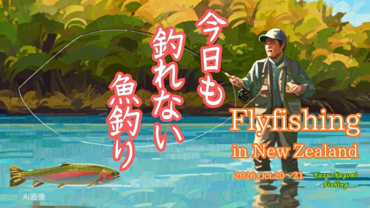 #フライフイッシング #今日も釣れない魚釣り 2025年.Oct.20－21 #ニュージーランド 南島の高原湖 #flyfishing #rainbowtrout #otukaikino