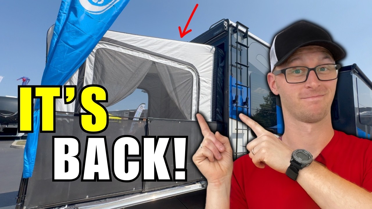 (NEW) MORryde PatioEX 2.0: Upgraded RV Toy Hauler Deck Inflatable Patio Cover