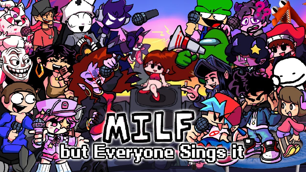 M.I.L.F but everyone loves trampolining (FNF M.I.L.F but Everyone Sings it) - Friday Night Funkin'