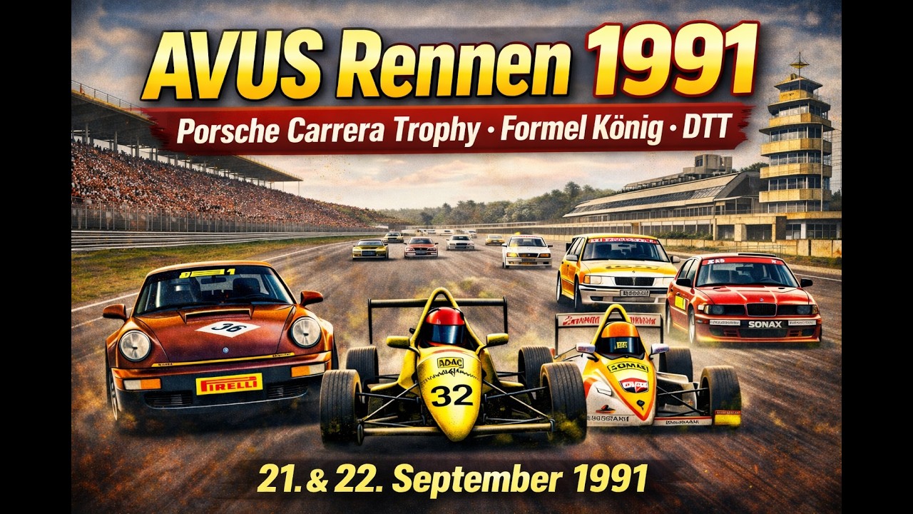AVUS Rennen 1991 – Porsche Carrera Trophy, Formel König & DTT | Südkurve (VCB Video)