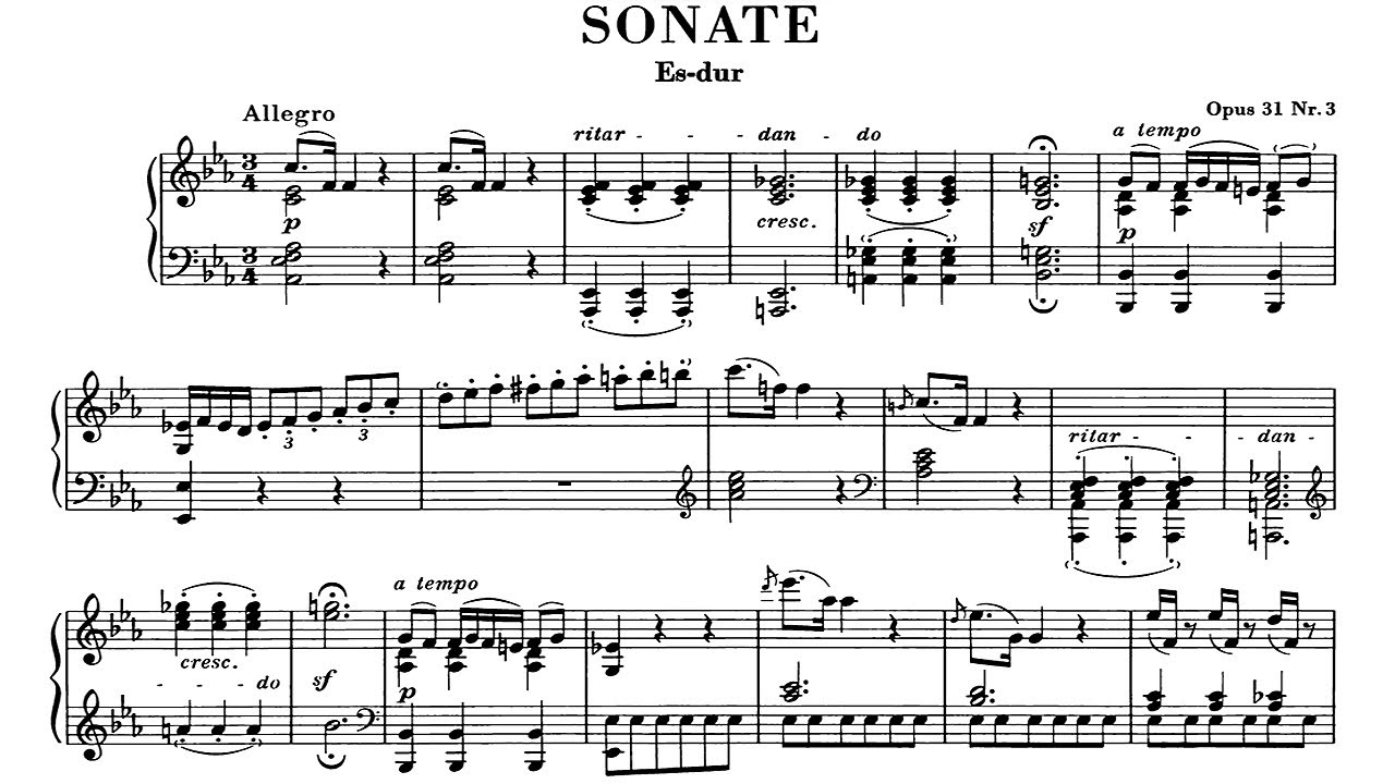Beethoven: Piano Sonata in E flat major Op. 31 No 3 - Robert Riefling, 1965 - MHS OR 191