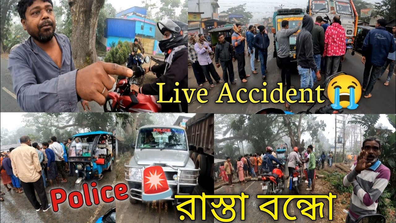 Chandpara to Ashoknagar Ride | Live Accident 😭💔 | Police vs Public Jhamela | Road Block | Vlog 03