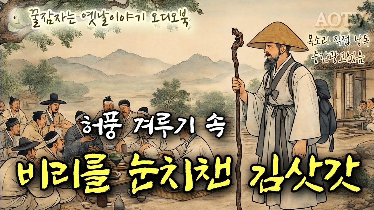 🌜허풍 겨루기 속 비리를 눈치챈 김삿갓, 김삿갓 시리즈 제10부, 중간광고없는 잠자리동화, 고전 소설 오디오북, 어른 전래동화