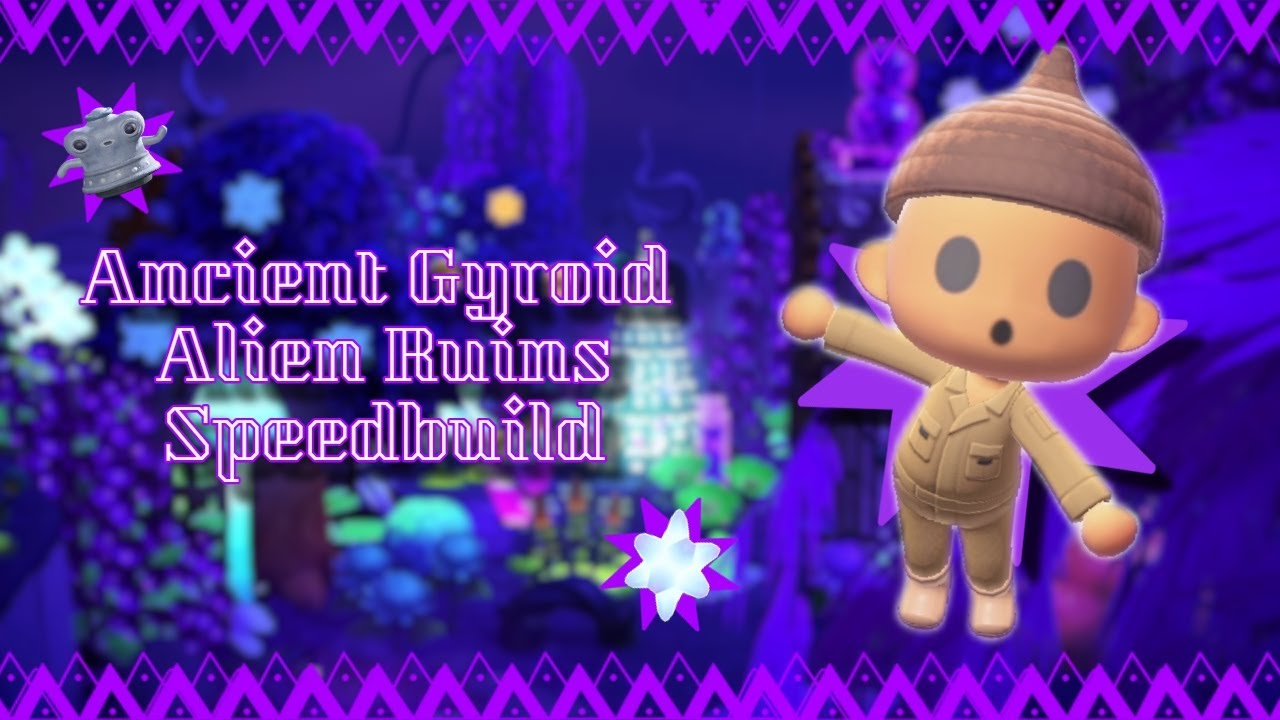 They Came From the Stars! | 🌟Ancient Alien Gyroid Sunken Ruin Speed build | Modded ACNH