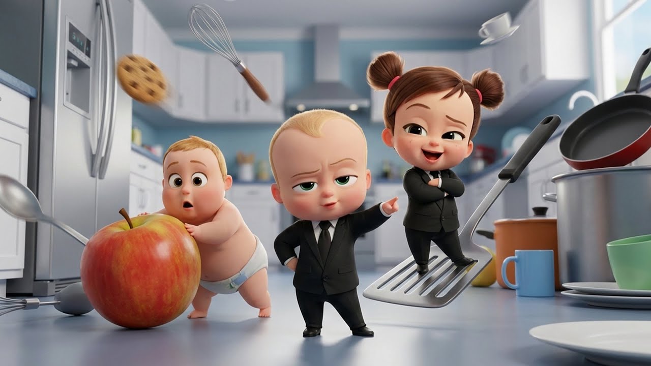 Boss Kitchen : Baby Boss Takes Over the Kitchen 😎🍳 | Funny Boss Baby Animation