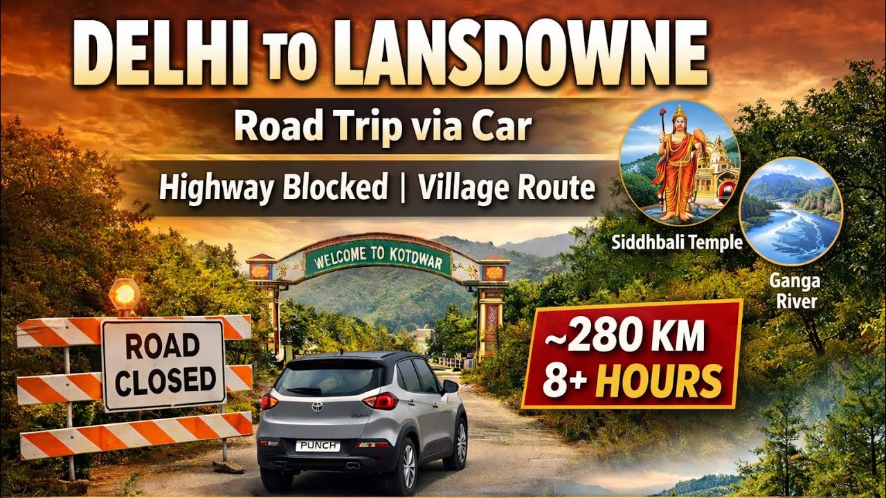 Delhi to Landsdowne Road Trip via Car 🚙 | Meerut - Khatauli - Bijnor Route #roadtrip #lansdowne 