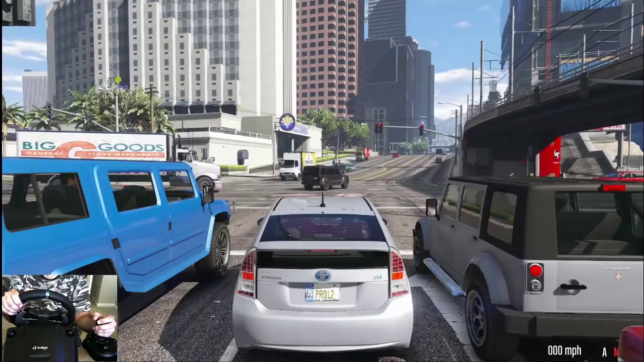 GTA V Real life Mods 'Toyota Prius 2015' Driving with Logitech G29 Steering Wheel - GTA 5 Pakistan