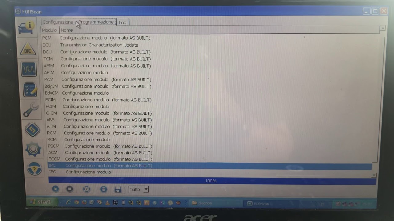 FORSCAN menù fuoristrada