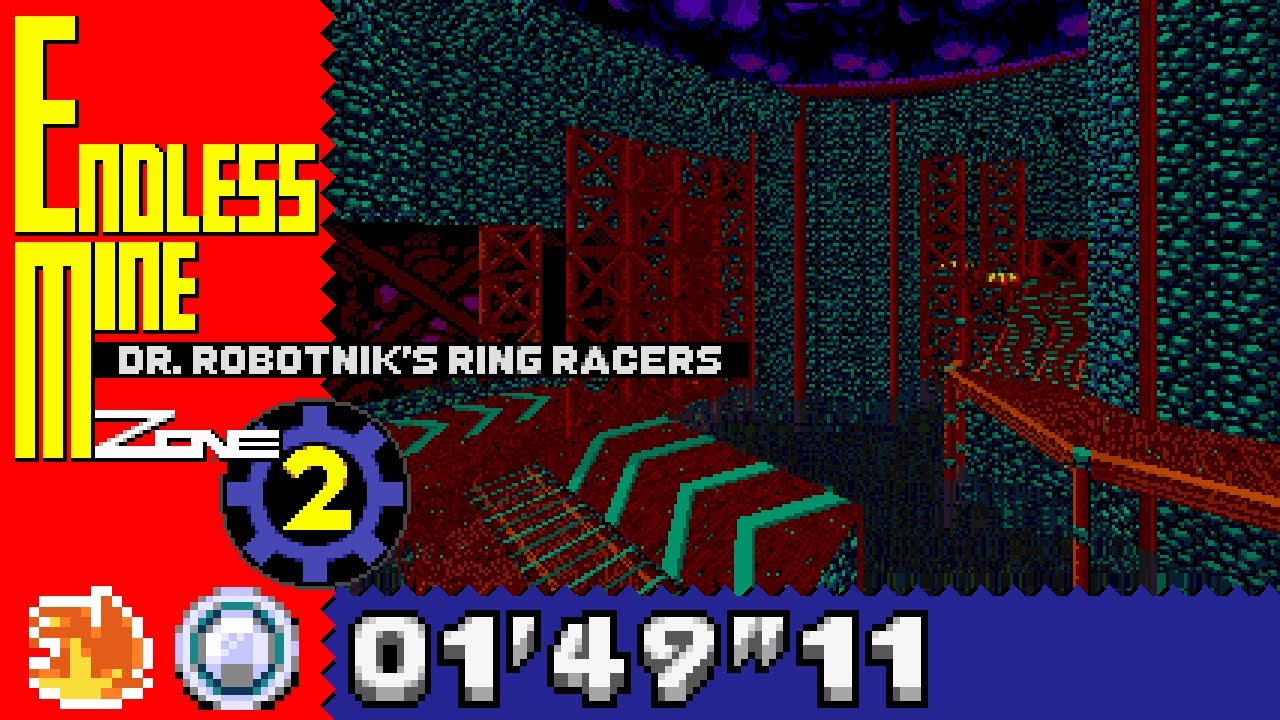 Dr. Robotnik's Ring Racers 2.4 Endless Mines zone 2 Plat 01'49