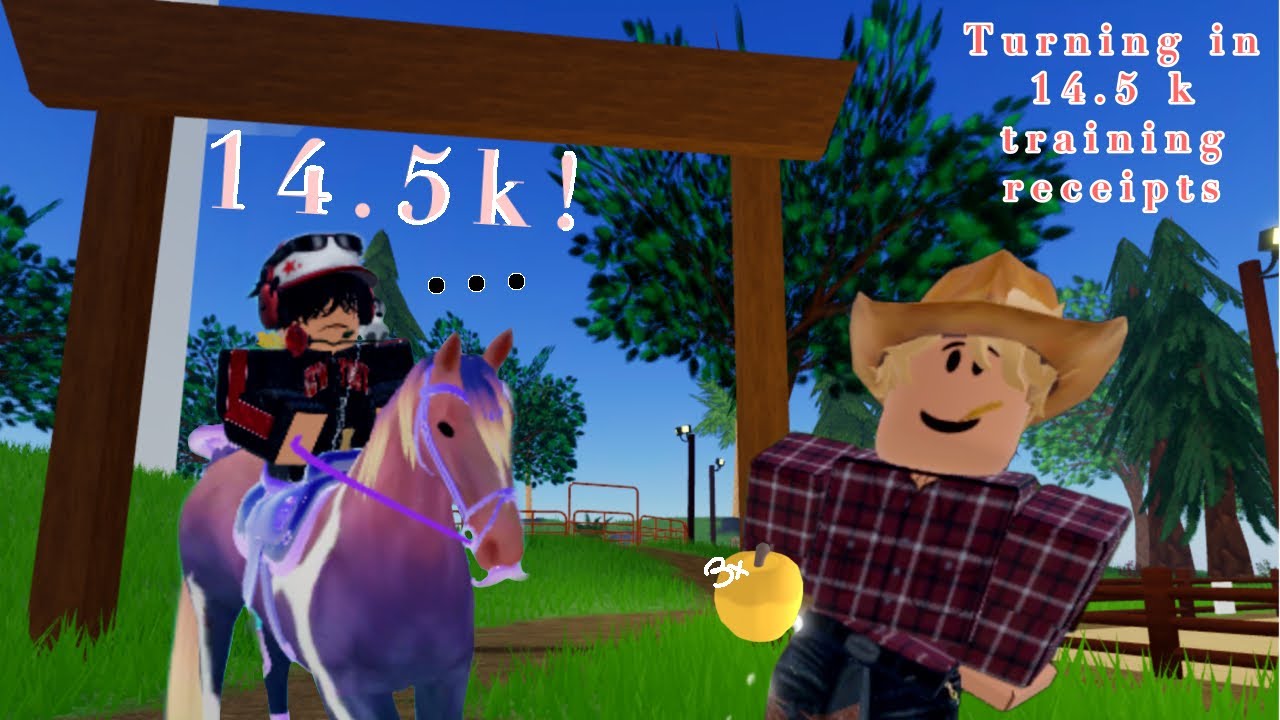Turning in 14.5k Training Receipts | Wild Horse Islands Roblox | #wildhorseislands #horse #roblox