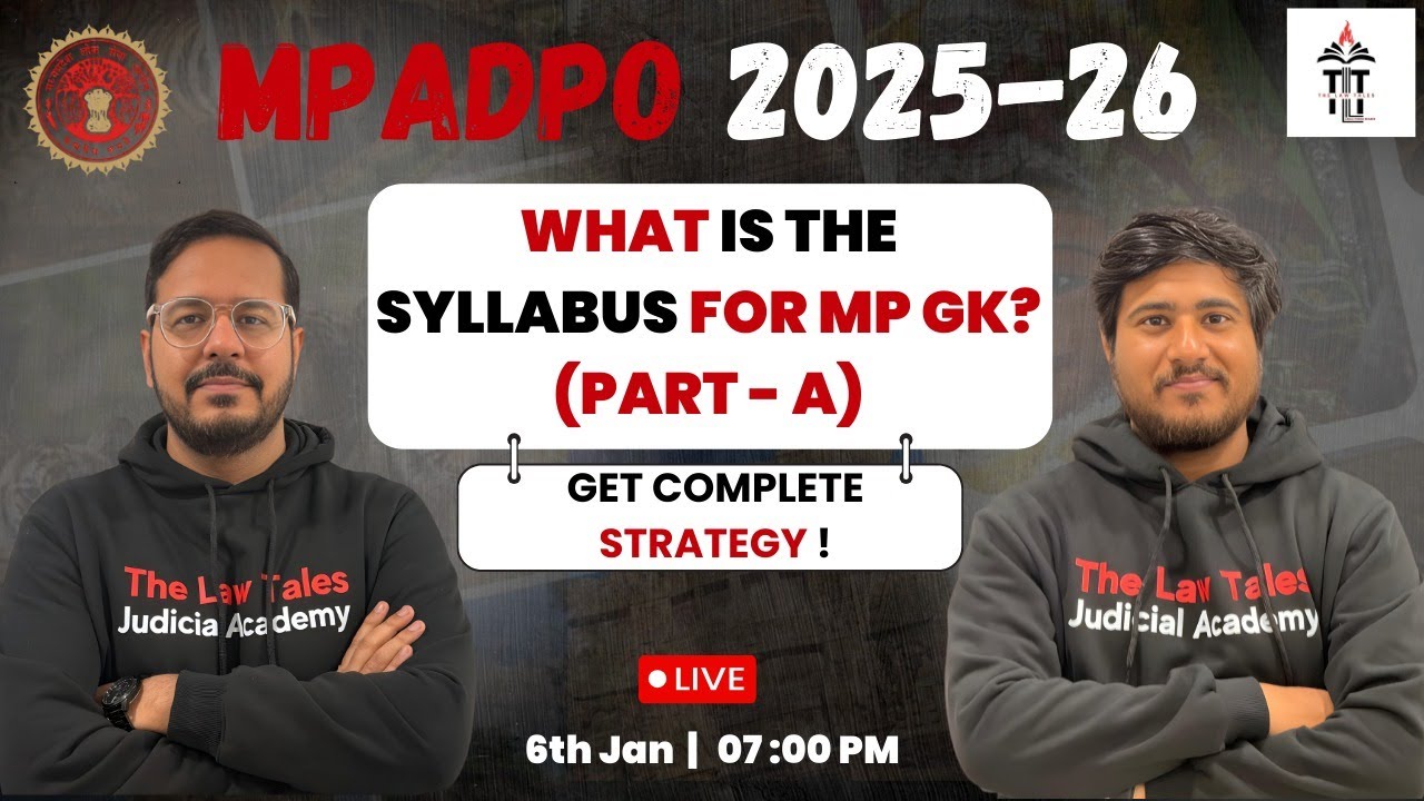 MPADPO 2025-26 | What is the Syllabus for MPGK (Part A) ? | By Shubham Sir and Anurag Sir