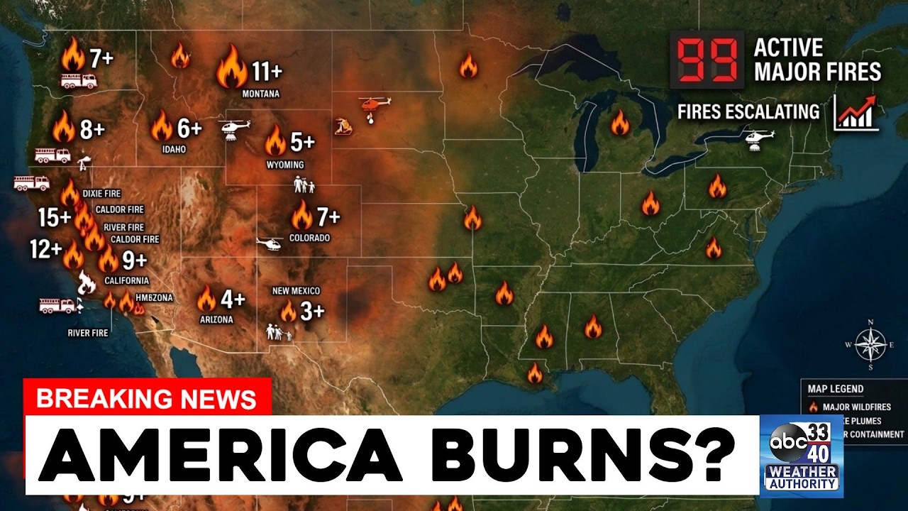 ALERT: America's Wildfire Crisis Is Escalating&mdash;99 Major Fires Still Burning