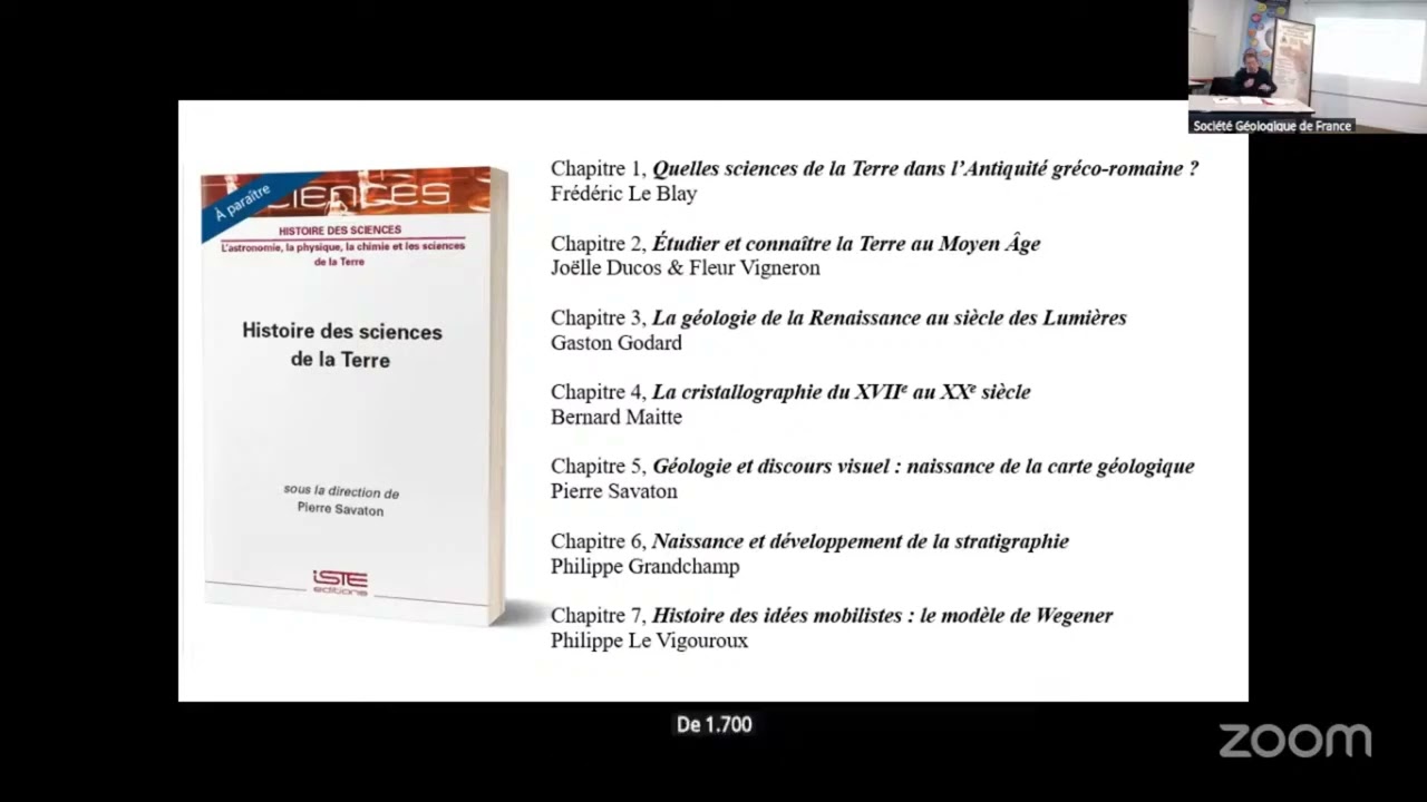 P. Savaton (Univ. de Caen) : Histoire des sciences de la Terre (ouvrage de la collection de l'ISTE)