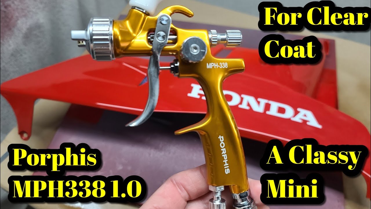 Мини-пистолет-распылитель Porphis MPH338 1.0, опрыскивание обтекателей, Upol 2081