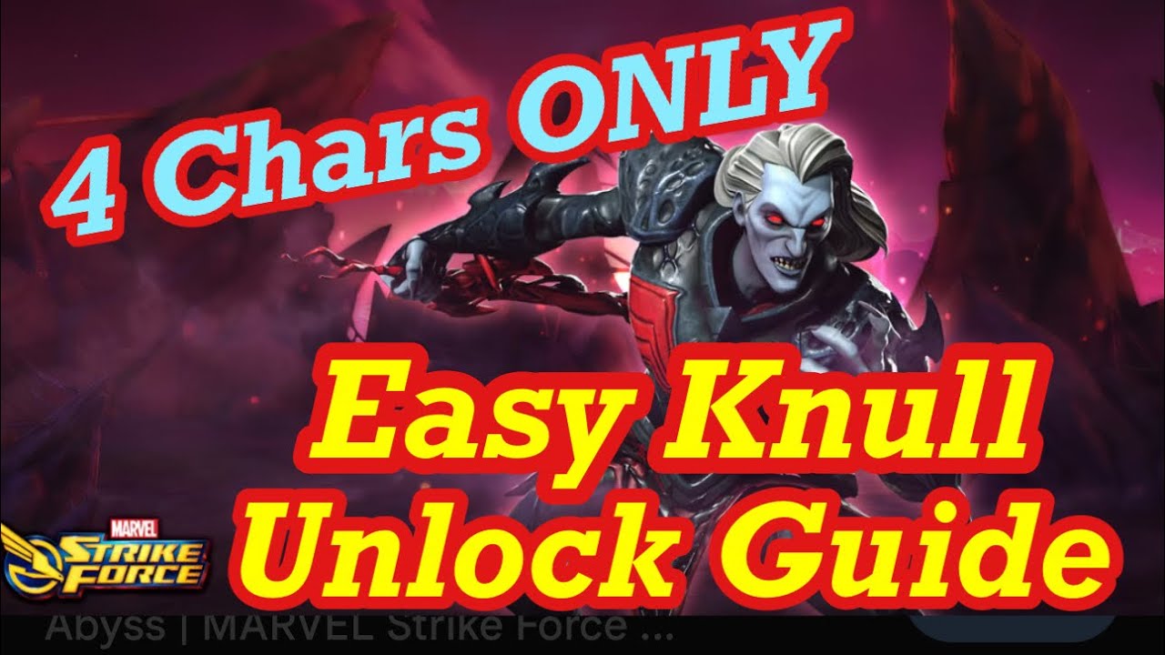 EASY KNULL UNLOCK with ONLY 4 CHARACTERS NO Mods | 5 DIAMOND KNULL LUCKY | MARVEL STRIKE FORCE MSF