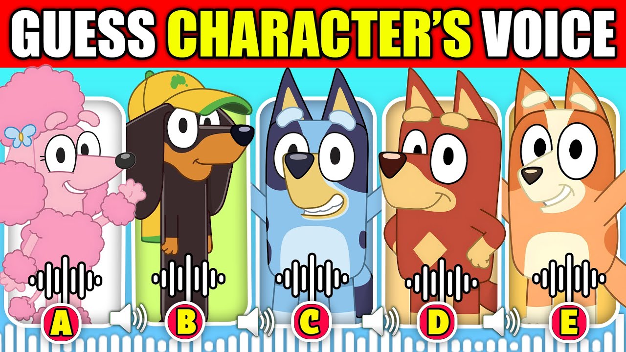 🔊CRAZIEST Guess The Voice..! BLUEY TV SHOW 🐕🔥 Bluey, Coco, Snickers, Rusty, Bingo, Bandit, Chilli