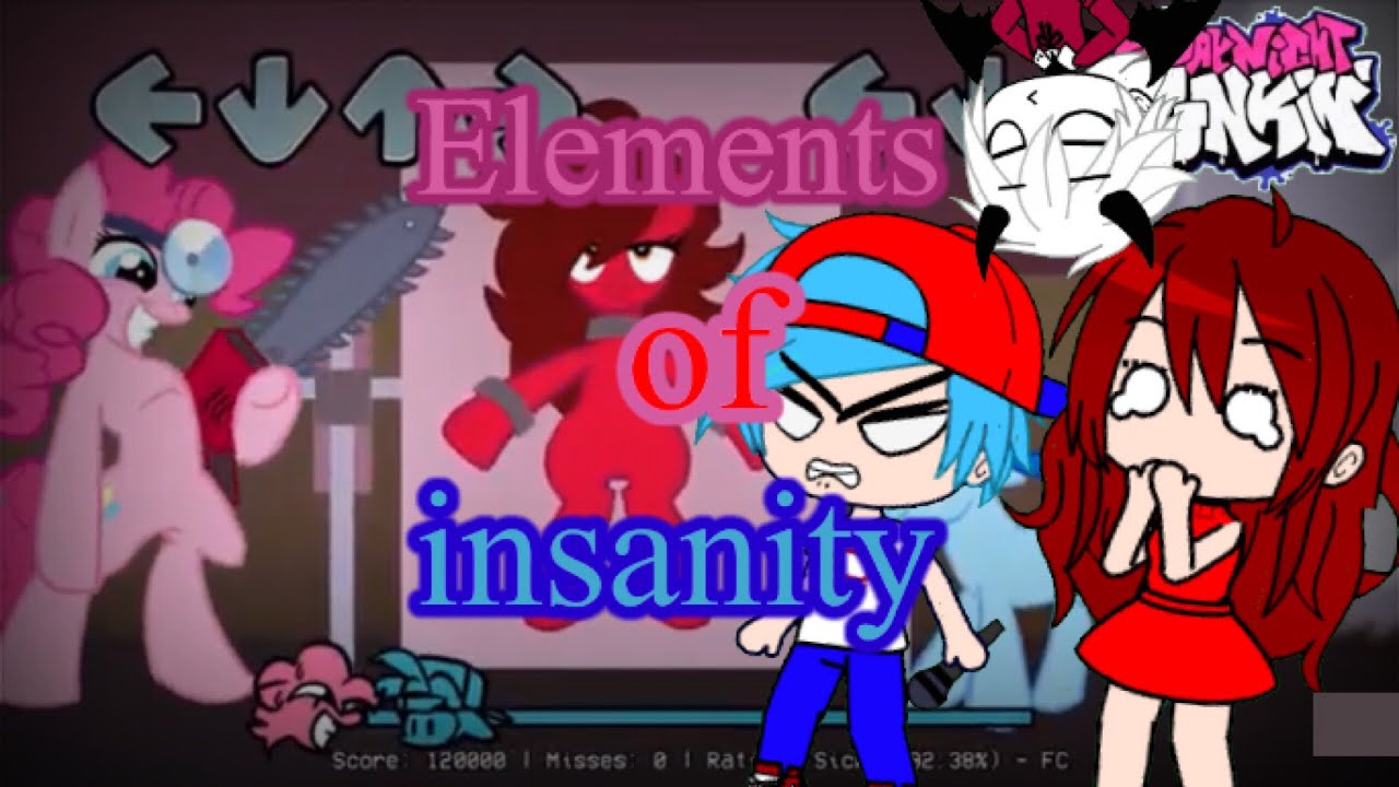 FNF are reacting to pinkie pie- Elements of insanity part 39